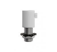 Serre-Câble Cylindrique Métal Blanc Mat avec Tige, Écrou et Rondelle - Accessoires de Fixation Métalliques
