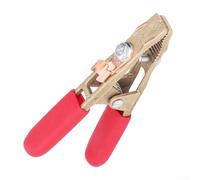 Serre-câble de terre en laiton 260A pour soudage - Pince de mise à la terre en forme de A avec ouverture de 40 mm, conductivité électrique à courant élevé, utilisation intensive dans les chantiers