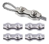 Serre-câble en acier inoxydable,duplex clips M3,pour fixation d'auvent de corde à linge,lot de 4 pièces YYV