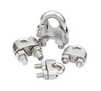 Serre-câble en forme de U en acier inoxydable 304, accessoires de fixation d'élingue for câble métallique de 1/2/3/4/5/6/8/10mm, Anti-corrosion(M6-50PCS)