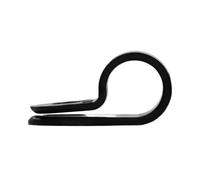 Serre-câble en nylon plastique de type R, 100pcs Black R Type Mounting Cable Clamps 3.1-19.4mm(7.9mm)