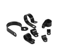 Serre-câble en nylon plastique de type R, R-Type Cable Clips Black Multiple Sizes 100 pcs(U 3.3mm 100pcs BK)