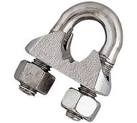 Serre-câble étrier - D5 mm - acier zingué - semelle fonte - lot de 2