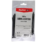 fischer Serre-câble UBN 2.5x100 noir, 87488 Noir G