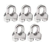 Serre-câble métallique 2-30mm, paquet de 5 serre-câbles, acier inoxydable | Pince à boulon en U, pince de verrouillage de corde, for fil, Clips de clôture, Garde Tension(M6 (5pack))