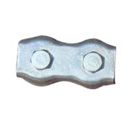 Serre-câble plat 2 boulons acier zingué - Lot de 2 - VISO - SCP