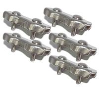 Serre câble plat 2 Boulons ( LOT DE 5 ) Diamètre Fil 3 mm inox