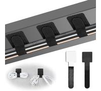 Serre Cable Scratch, Lot de 100 Attaches de Câbles Auto-Agrippantes Crochet et Boucle Autocollantes, Cable Management pour Bureaux et Téléviseurs et Câbles et Lanternes Bande