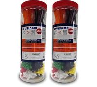 Serre-câbles de couleur en nylon, différentes tailles - 500 pièces assorties (Lot de 2)