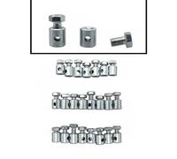 Serre câbles de frein vélo - Algi - 00429000-025 - 25 pièces - Trou 3,5mm - Argenté