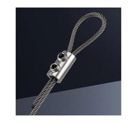 Serre-câbles en acier inoxydable à double trou, clips métalliques en cuivre for fils d'acier de 1,5/2 mm - Accessoires de fixation durables(For 2mm wire X20pcs)