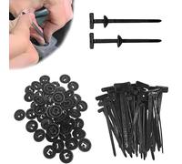 Serre Câbles en Nylon Autobloquants Universels,100 pièces Attaches-câbles universelles en nylon,serre-câbles autobloquants robustes,résistantes aux UV,par pression,clips de fixation pour pare-choc