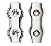 Serre-câbles étanches en acier inoxydable, 5 à 10 pièces, Clip à boulon à Double poteau, verrouillage de câble Simple, fixation matérielle M2 M3 M4 M5 M6 M8(M6-5pcs)