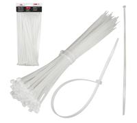 Serre-câbles - Maclean - MCTV-463 - Blanc - Nylon 66 - 250mm - Lot de 100