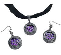 Serre-cou Gothic de Gothicana by EMP - Shiny Pentagram - pour Femme - noir Standard