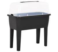 Serre de balcon - Jardinière surélevée - 77 x 38,7 x 82 cm - En polypropylène - Pour jardins, terrasses, pelouses