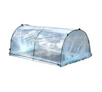 Serre de Balcon Terrasse sur Pied Tube en Fer Plastifié Film Plastique Serre Hivernage Plante Type Arqué avec Pince sous-Film Convient aux Plantes, Fleurs et Légumes(120*125*70cm)