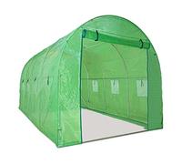 Serre de culture 2,5 x 4 m - Serre de jardin avec structure en tunnel en acier galvanisé et couverture en PE - Greenhouse de 10 m² 250 x 400 x 190 cm