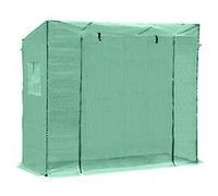 Serre De Jardin 200l X 73l X 168h Cm Acier Pe Haute Densit? 140 G/M? Anti-Uv Avec Porte Zipp?E D?Roulante Et Fen?Tres Vert