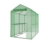 Serre de Jardin 2m² - bâche armée - avec étagères et Porte zipée