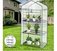 Serre de jardin 4 niveaux avec couverture transparente, étanche et anti-gel, mini serre sans cadre pour plantes, fleurs et légumes
