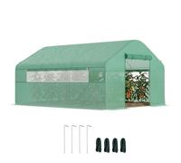 Serre de jardin 4 x 3 x 2m - Outsunny - portes enroulables - serre tunnel de jardin - vert