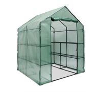 Relaxdays serre de jardin tente pour plantes fleurs bâche avec étagères potager intempéries housse de protection grande taille 140 x 190 x 140 cm vert