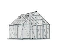 Palram Serre de jardin Octave 9 m² – Aluminium & polycarbonate – Argent – 701942