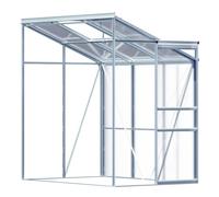 Serre de jardin adossée murale 3,65 m³ 190x130 cm fenêtre aération fondation abri plante légume demi-serre de jardin