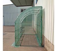Serre de Jardin Adossée Murale avec Cloison Tissu en Maille PE Serre Hivernage Adossée Connecteurs en Plastique Convient pour Les Légumes et Les Semis(A)