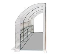 Serre de Jardin Adossée Murale avec Cloison Tissu en Maille PE Serre Hivernage Adossée Connecteurs en Plastique Convient pour Les Légumes et Les Semis(D)