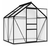 Serre de jardin aluminium - vidaxl - 2,47 m² - 190x130x132/202 cm - Anthracite - Polycarbonate - Résistance aux UV