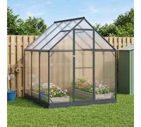 Serre de jardin Anthracite Aluminium et Acier Galvanisé Extérieure en vidaXL vid