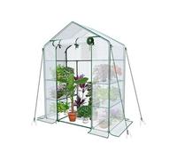VOUNOT Serre de jardin PE 3 étagères, bâche renforcée 135 g/m², 143x73x195 cm