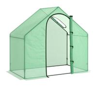 Outsunny Serre de jardin PE 180×100×168 cm – châssis en acier, bâche renforcée, porte zippée – Vert