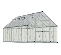 Serre de jardin en aluminium argent et polycarbonate Balance 14.8m²