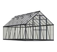 Serre de jardin en aluminium gris et polycarbonate Balance 14.8m²