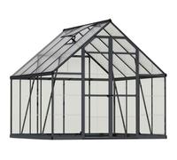 Serre de jardin en aluminium gris et polycarbonate Balance 6m²