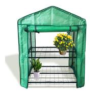 Serre de jardin etagère 2 en 1 pour fleurs, plantes - toile résistante armée