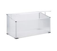 Relaxdays Serre en aluminium avec système d'emboîtement Transparent 100 x 50 x 50 cm