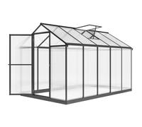 Serre de jardin - Outsunny - en aluminium polycarbonate - avec fenêtres supérieures réglables gouttières - 303x183x195cm transparent