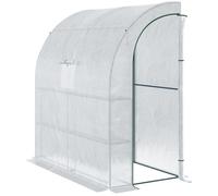 Outsunny – Serre de jardin 200×100×215 cm – PE, 3 niveaux, pour balcon, bâche 140 g/m², acier, blanc