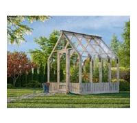 Serre de jardin Palmako Emilia bois traité autoclave gris et verre trempé 8,4m²