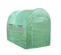 Serre De Jardin Polytunnel Fenêtres Portes Galvanisés Couverture En Pe Cadre En Métal Extérieur Plantes Diamètre 25mm 4mx 2m