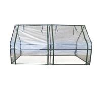Serre de Jardin PVC-Acier Gardiun Leaf Horizontale 180x90x90 cm Vert Fermeture Double Glissière