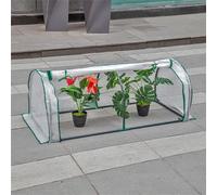 Serre de Jardin PVC, Serre de Balcon, bâche renforcée, châssis en Acier, Serre d'hivernage Maison Plusieurs Tailles Balcon et terrasse, intérieur et extérieur (130x60x50cm B)
