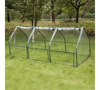 Serre de Jardin PVC, Serre de Balcon, bâche renforcée, châssis en Acier, Serre d'hivernage Maison Plusieurs Tailles Balcon et terrasse, intérieur et extérieur (240x90x90cm A)