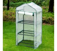 Serre de Jardin PVC, Serre de Balcon, bâche renforcée, châssis en Acier, Serre d'hivernage Maison Plusieurs Tailles Balcon et terrasse, intérieur et extérieur (69x49x128CM B)