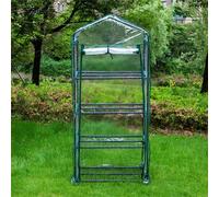 Serre de Jardin PVC, Serre de Balcon, bâche renforcée, châssis en Acier, Serre d'hivernage Maison Plusieurs Tailles Balcon et terrasse, intérieur et extérieur (69x49x160CM A)