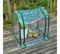 Serre de Jardin PVC, Serre de Balcon, bâche renforcée, châssis en Acier, Serre d'hivernage Maison Plusieurs Tailles Balcon et terrasse, intérieur et extérieur (70x50x70cm A)